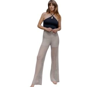 “ZARA” Crochet Mesh Knit Pants